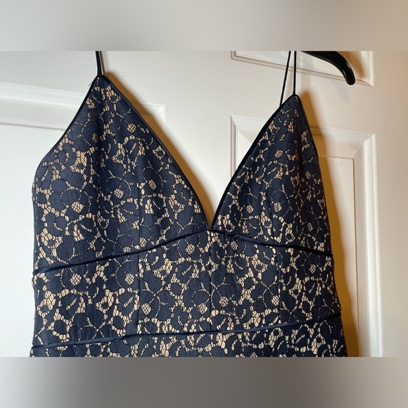 Keepsake The Label Navy Lace Dress Large NWT Nordstrom Fit & Flare Prom Formal - Picture 3 of 10